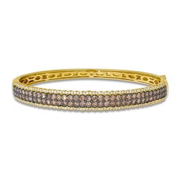 Le Vian Diamond Scalloped Bangle 3-5/8 ct tw 14K Honey Gold