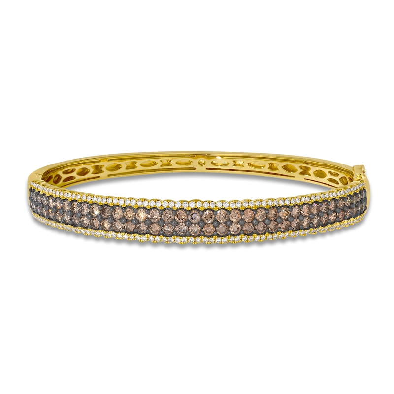 Main Image 1 of Le Vian Diamond Scalloped Bangle 3-5/8 ct tw 14K Honey Gold