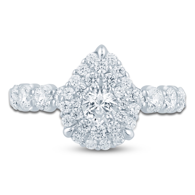 Main Image 3 of Pnina Tornai Multi-Diamond Pear-Shaped Engagement Ring 2 ct tw 14K White Gold