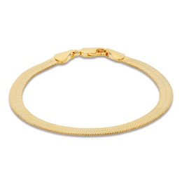 Solid Herringbone Chain Bracelet 4.77mm 10K Yellow Gold 7&quot;