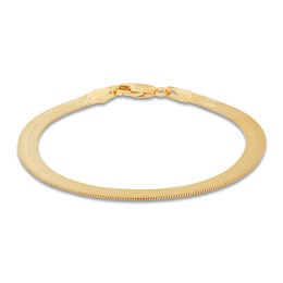 Solid Herringbone Chain Bracelet 5.53mm 10K Yellow Gold 7&quot;