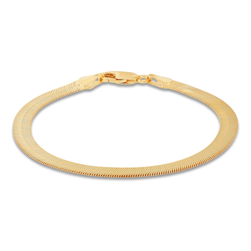 Solid Herringbone Chain Bracelet 5.53mm 10K Yellow Gold 8"