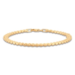 Panther Stampato Chain Bracelet 4.4mm 14K Yellow Gold 7.5&quot;