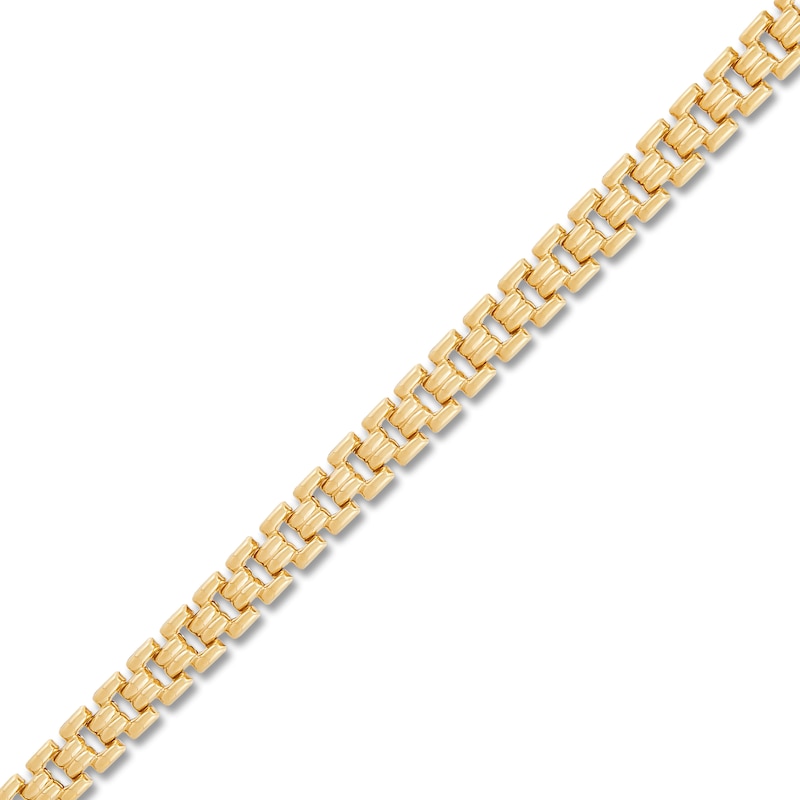 Main Image 2 of Panther Stampato Chain Bracelet 4.4mm 14K Yellow Gold 7.5&quot;