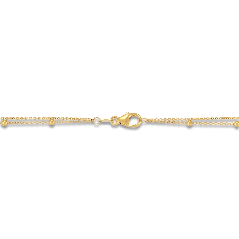 Main Image 2 of Italia D'Oro Bead Layered Lariat Necklace 14K Yellow Gold