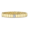 Thumbnail Image 1 of Shy Creation Multi-Diamond Ribbed Bangle Bracelet 1/8 ct tw 14K Yellow Gold SC22009139V2RDZM