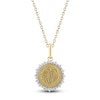 Thumbnail Image 1 of Diamond Zodiac Leo Medallion Necklace 1/3 ct tw 10K Yellow Gold 18&quot;