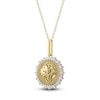 Thumbnail Image 2 of Diamond Zodiac Leo Medallion Necklace 1/3 ct tw 10K Yellow Gold 18&quot;