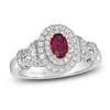 Thumbnail Image 1 of Le Vian Oval-Cut Natural Ruby Ring 1/2 ct tw Diamonds Platinum