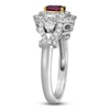 Thumbnail Image 3 of Le Vian Oval-Cut Natural Ruby Ring 1/2 ct tw Diamonds Platinum