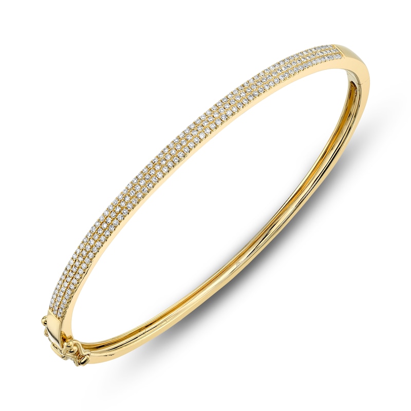 Main Image 2 of Shy Creation Diamond Bangle Bracelet 1/2 ct tw 14K Yellow Gold SC55002256ZM