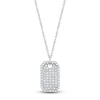 Thumbnail Image 1 of Shy Creation Diamond Octagon Tag Necklace 7/8 ct tw 14K White Gold 18&quot; SC55019872