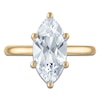 Thumbnail Image 3 of Marquise-Cut Lab-Created Diamond Solitaire Plus Engagement Ring 3 ct tw 18K Yellow Gold (VS2/F)