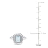 Thumbnail Image 4 of Rectangle-Cut Natural Aquamarine Ring 1/4 ct tw 14K White Gold