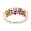 Thumbnail Image 2 of Natural African Amethyst Anniversary Ring 14K Yellow Gold