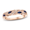 Thumbnail Image 0 of Kirk Kara Natural Blue Sapphire Anniversary Band Diamond Accents 14K Rose Gold