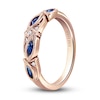 Thumbnail Image 1 of Kirk Kara Natural Blue Sapphire Anniversary Band Diamond Accents 14K Rose Gold