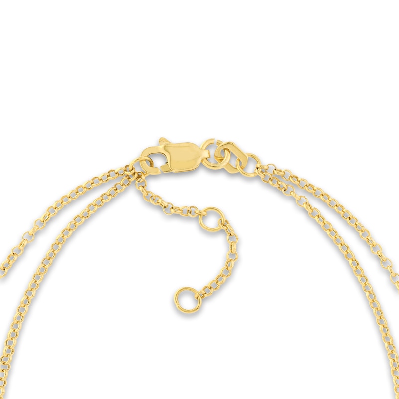 Main Image 3 of Puffy Mariner Rolo Chain Bracelet 14K Yellow Gold 7.5&quot;