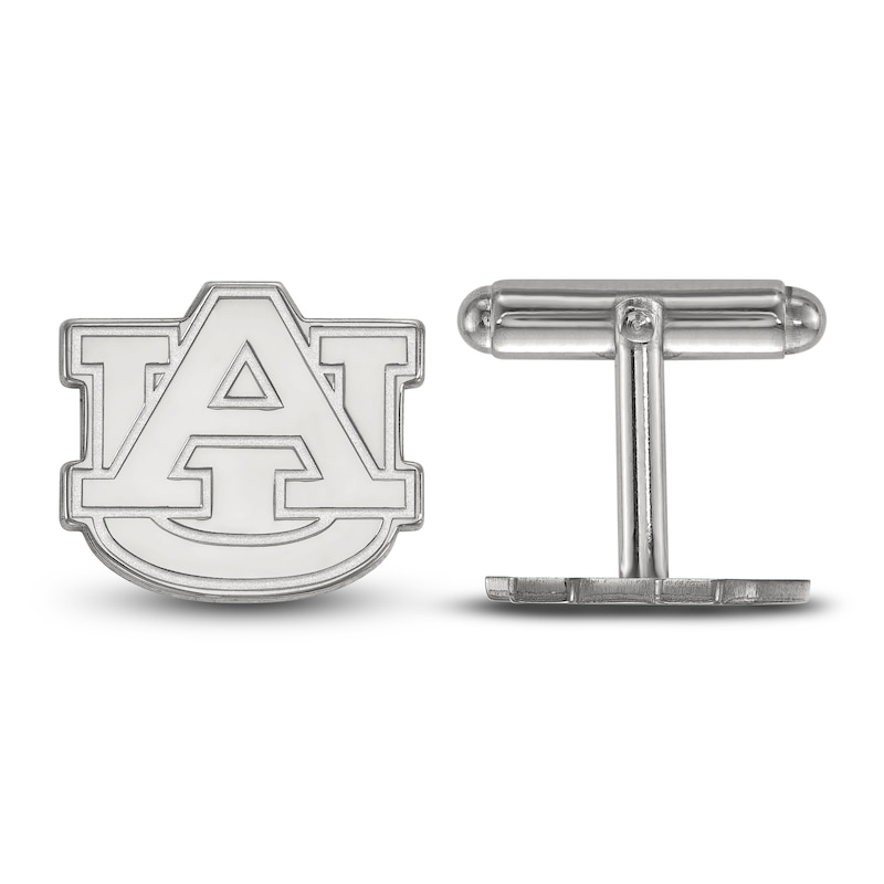 Main Image 1 of Auburn University Medium Cuff Links Sterling Silver