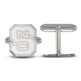 North Carolina State University Medium Cuff Links Sterling Silver