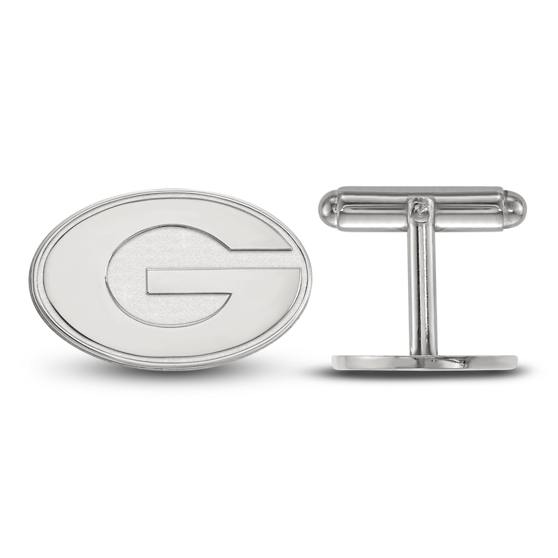 Main Image 1 of University of Georgia Medium Cuff Links Sterling Silver