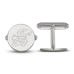 University of Kansas Medium Cuff Links Sterling Silver