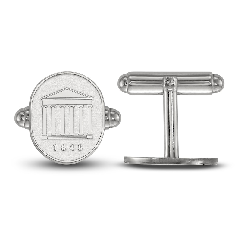 Main Image 1 of University of Mississippi Medium Cuff Links Sterling Silver