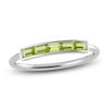 Thumbnail Image 1 of Juliette Maison Natural Peridot Baguette Bar Ring 10K White Gold