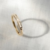 Thumbnail Image 4 of Juliette Maison Natural Peridot Baguette Bar Ring 10K White Gold