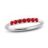 Thumbnail Image 1 of Juliette Maison Natural Ruby Half Eternity Ring 10K White Gold