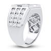 Thumbnail Image 2 of Men's Lab-Created Diamond Ring 3 ct tw Round 14K White Gold