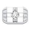 Thumbnail Image 3 of Men's Lab-Created Diamond Ring 3 ct tw Round 14K White Gold