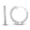 Thumbnail Image 1 of Diamond Hoop Earrings 2 ct tw Round 14K White Gold