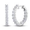 Thumbnail Image 2 of Diamond Hoop Earrings 2 ct tw Round 14K White Gold