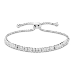 Diamond Bolo Bracelet 1/4 ct tw Round Sterling Silver