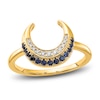 Thumbnail Image 1 of Natural Blue Sapphire Ring 1/20 ct tw Diamonds 14K Yellow Gold