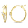 Thumbnail Image 1 of Y-Knot Diamond Hoop Earrings 1/20 ct tw Round 14K Yellow Gold