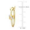 Thumbnail Image 2 of Y-Knot Diamond Hoop Earrings 1/20 ct tw Round 14K Yellow Gold