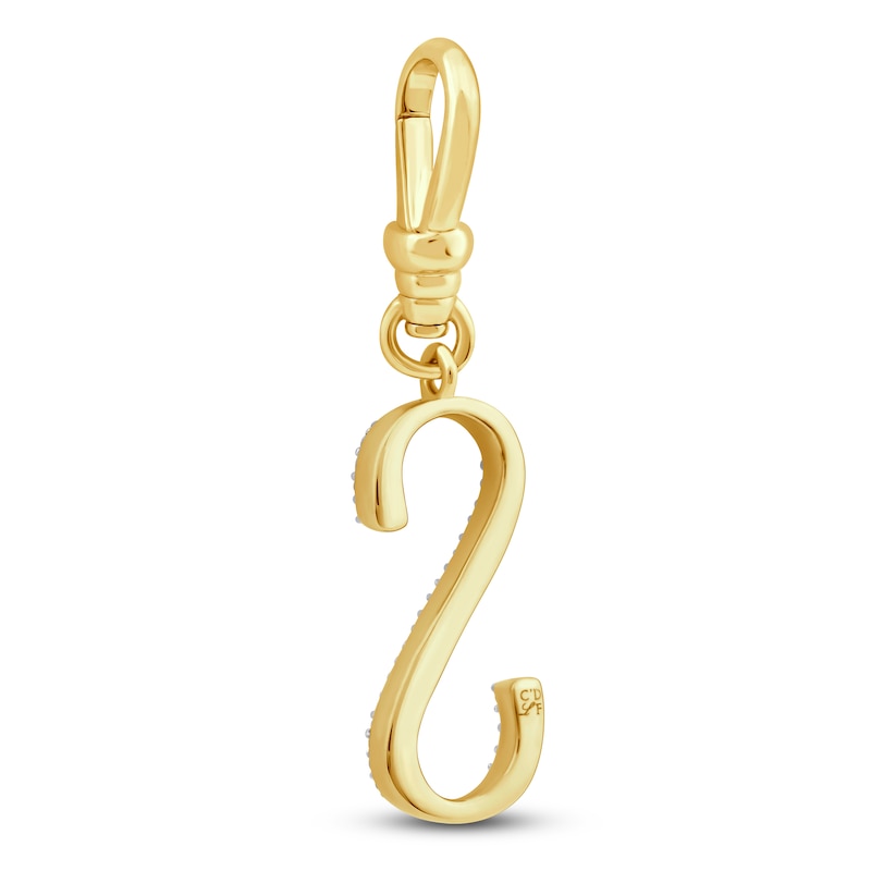 Main Image 2 of Charm'd by Lulu Frost Diamond Letter S Charm 1/15 ct tw Pavé Round 10K Yellow Gold