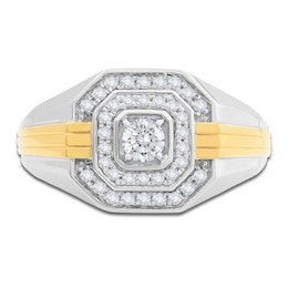 Men's Diamond Ring 5/8 ct tw Round 14K Two-Tone Gold