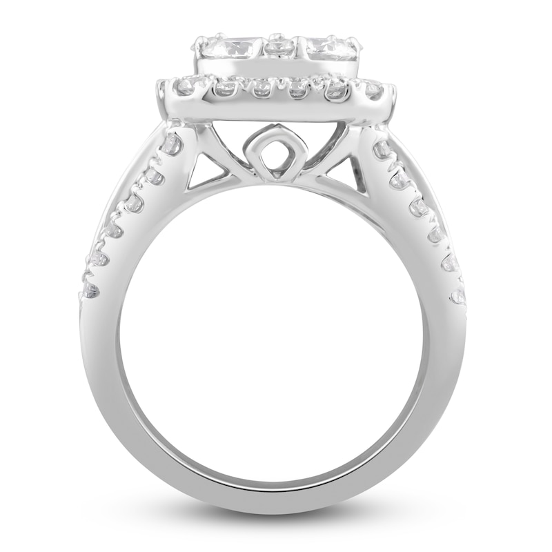 Main Image 2 of Diamond Engagement Ring 3 ct tw Round 14K White Gold