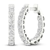 Thumbnail Image 2 of Lab-Created Diamond Inside-Out Hoop Earrings 1 ct tw 14K White Gold