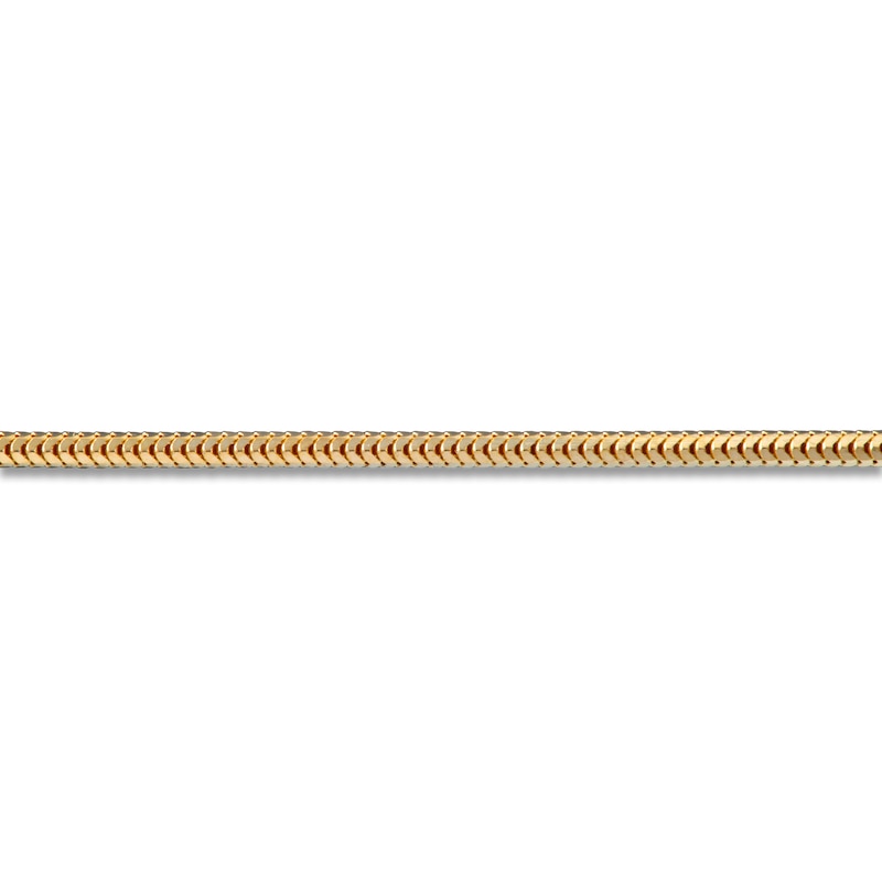 Main Image 2 of Solid Diamond-Cut Snake Chain Necklace 14K Yellow Gold 18&quot; 1.2mm