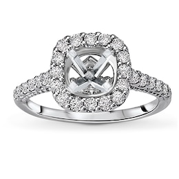 Diamond Engagement Ring Setting 1/2 ct tw Round 14K White Gold