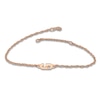 Thumbnail Image 1 of High-Polish Initial Bracelet Diamond Accents 14K Rose Gold 7.25&quot;