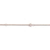 Thumbnail Image 3 of High-Polish Initial Bracelet Diamond Accents 14K Rose Gold 7.25&quot;