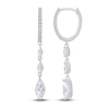 Thumbnail Image 1 of Diamond Dangle Earrings 1-1/2 ct tw Round/Marquise 14K White Gold