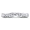 Thumbnail Image 2 of Diamond Contour Wedding Band 1/3 ct tw Round Platinum