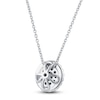 Thumbnail Image 2 of Diamond Halo Pendant Necklace 1/4 ct tw 10K White Gold