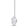 Thumbnail Image 3 of Diamond Halo Pendant Necklace 1/4 ct tw 10K White Gold